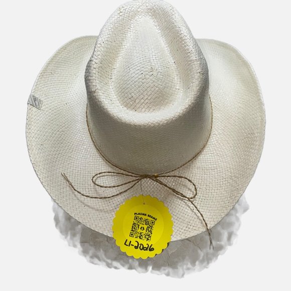 Classic Hat Co. White Straw 10gal Cowgirl Hat 60cm - Picture 3 of 15